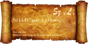 Szilágyi Lilian névjegykártya