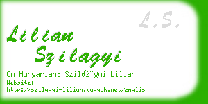 lilian szilagyi business card